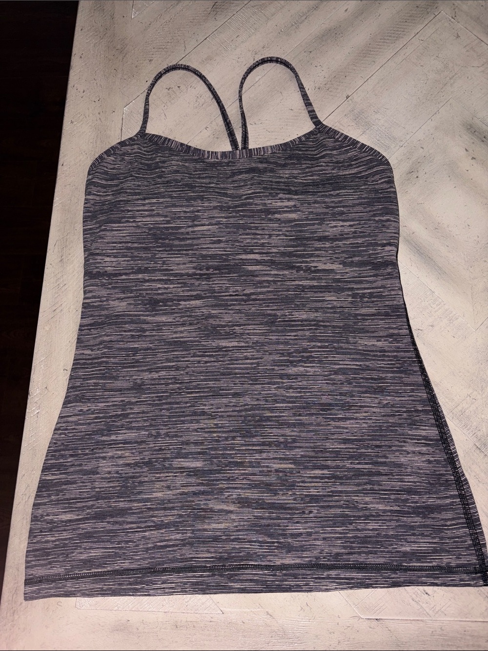 Lululemon Heathered Gray Strappy Tank Top